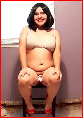 Sissy Emma with caged clit exposed